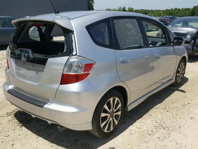 JHMGE8G53DC020195 - 2013 HONDA FIT SPORT SILVER photo 4