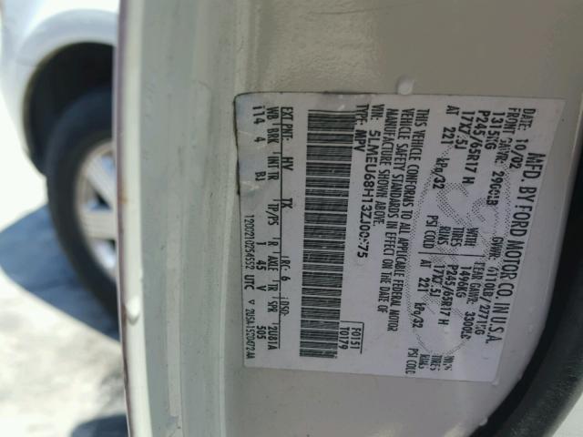 5LMEU68H13ZJ00575 - 2003 LINCOLN AVIATOR 白色 照片 10