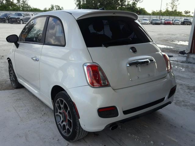 3C3CFFBR0CT186824 - 2012 FIAT 500 SPORT WHITE photo 3