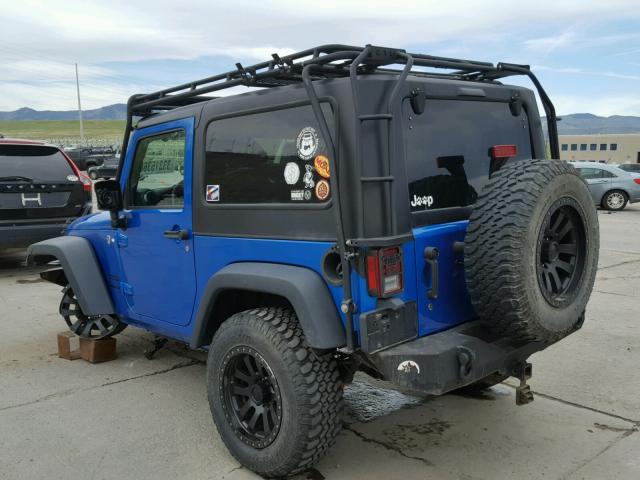 1C4AJWAG8FL538100 - 2015 JEEP WRANGLER S BLUE photo 3