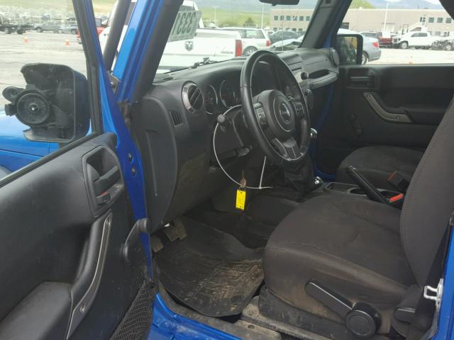 1C4AJWAG8FL538100 - 2015 JEEP WRANGLER S BLUE photo 9