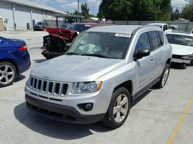 1C4NJCBA9CD622877 - 2012 JEEP COMPASS SP SILVER photo 2