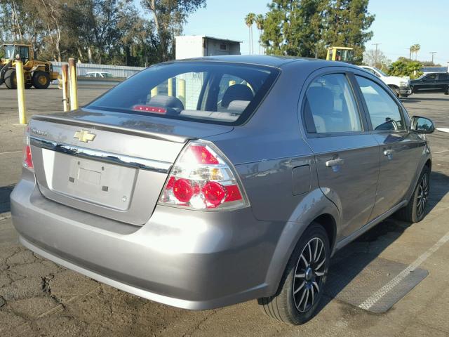 KL1TD5DE1AB064954 - 2010 CHEVROLET AVEO LS GRAY photo 4