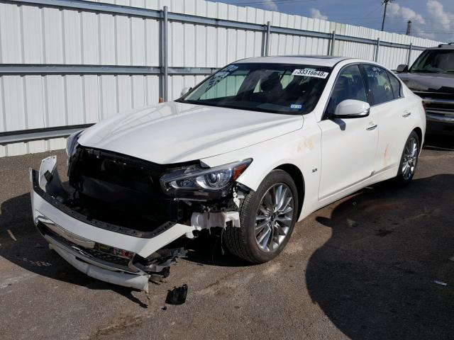 JN1EV7AP8JM361937 - 2018 INFINITI Q50 LUXE WHITE photo 2