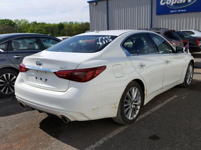 JN1EV7AP8JM361937 - 2018 INFINITI Q50 LUXE WHITE photo 4