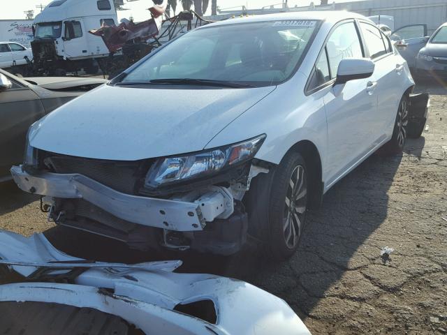 19XFB2F90EE250102 - 2014 HONDA CIVIC EXL WHITE photo 2