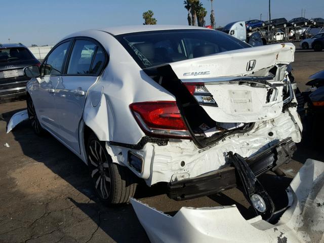 19XFB2F90EE250102 - 2014 HONDA CIVIC EXL WHITE photo 3
