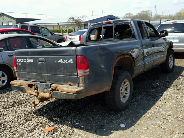 1B7GG32X72S585396 - 2002 DODGE DAKOTA SPO GRAY photo 4