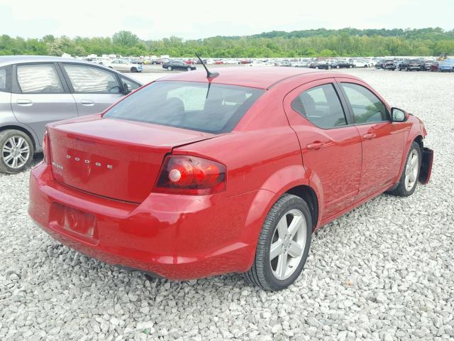 1B3BD1FB0BN556750 - 2011 DODGE AVENGER MA RED photo 4