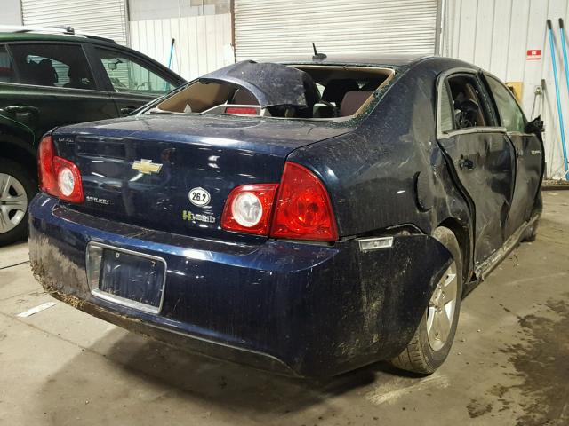 1G1ZF57518F154142 - 2008 CHEVROLET MALIBU HYB BLUE photo 4