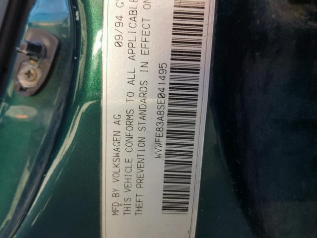WVWFE83A8SE041495 - 1995 VOLKSWAGEN PASSAT GLX 绿色 照片 10