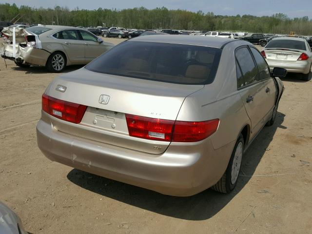 1HGCM56135A054619 - 2005 HONDA ACCORD DX GOLD photo 4