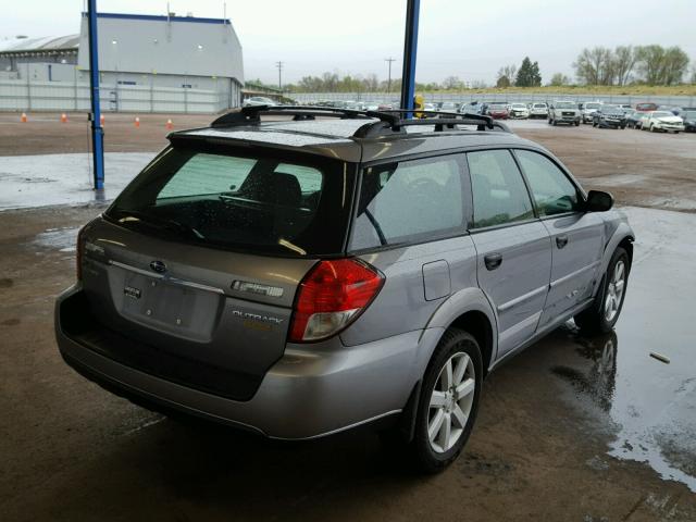 4S4BP61C297318217 - 2009 SUBARU OUTBACK 2. GRAY photo 4