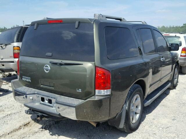 5N1AA08A34N702347 - 2004 NISSAN ARMADA SE GREEN photo 4