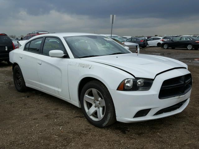 2C3CDXATXDH667568 - 2013 DODGE CHARGER PO WHITE photo 1