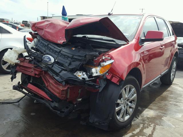 2FMDK3KC2BBA86641 - 2011 FORD EDGE LIMIT RED photo 2