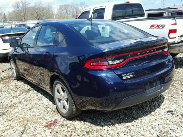 1C3CDFBB5FD431636 - 2015 DODGE DART SXT BLUE photo 3