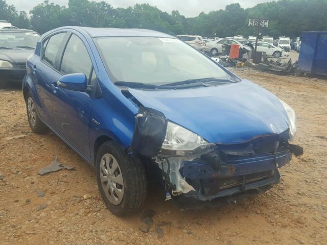 JTDKDTB37D1042543 - 2013 TOYOTA PRIUS C BLUE photo 1