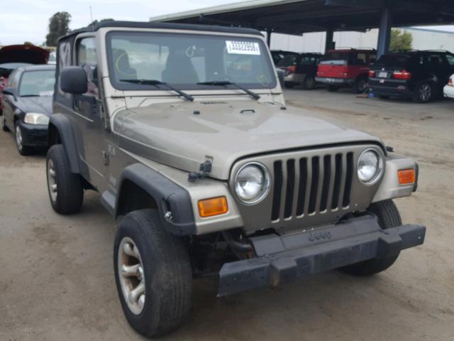 1J4FA39S73P333752 - 2003 JEEP WRANGLER C GOLD photo 1