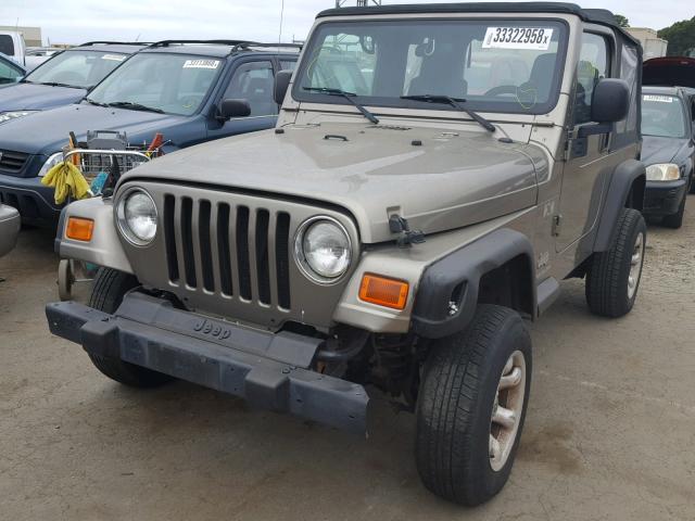 1J4FA39S73P333752 - 2003 JEEP WRANGLER C GOLD photo 2