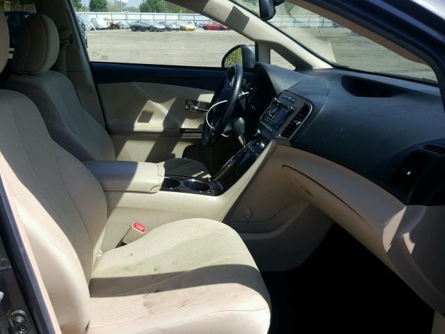 4T3BA3BB1BU027454 - 2011 TOYOTA VENZA BASE GRAY photo 5