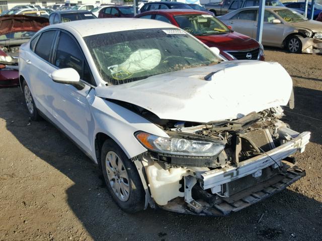 3FA6P0G72ER316375 - 2014 FORD FUSION S WHITE photo 1