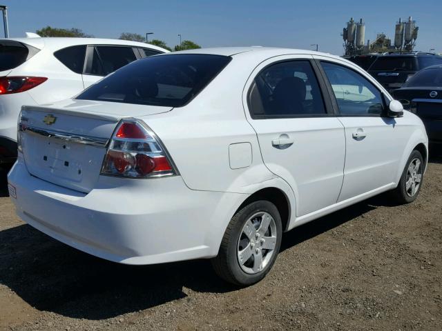 KL1TD5DE2BB120434 - 2011 CHEVROLET AVEO LS WHITE photo 4