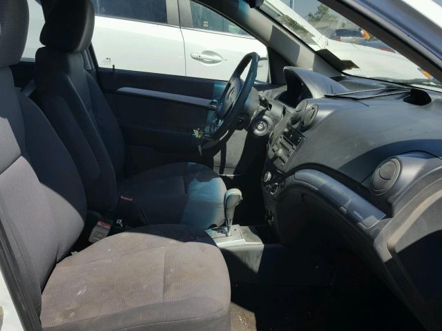 KL1TD5DE2BB120434 - 2011 CHEVROLET AVEO LS WHITE photo 5