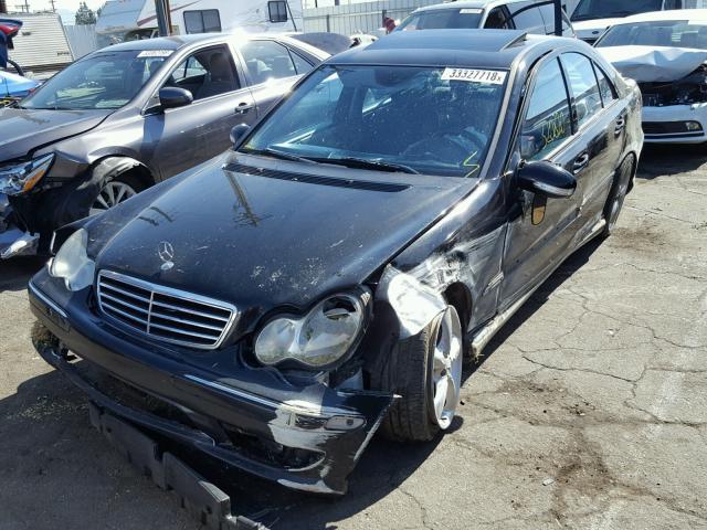 WDBRF56H36F751663 - 2006 MERCEDES-BENZ C 350 BLACK photo 2