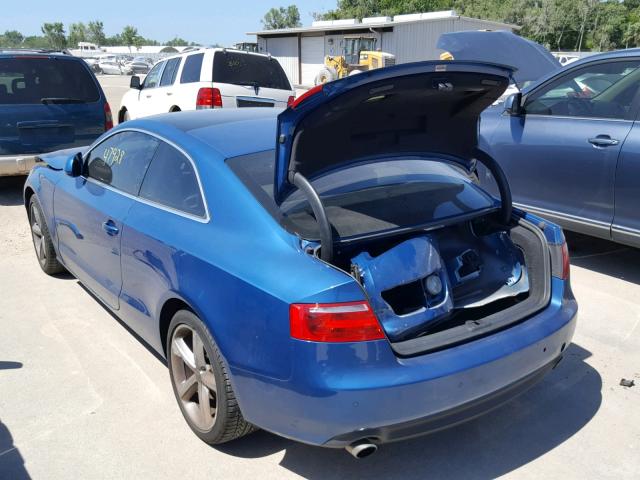 WAUDK78T89A014400 - 2009 AUDI A5 QUATTRO BLUE photo 3