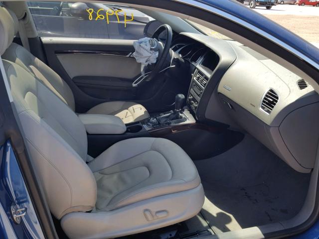 WAUDK78T89A014400 - 2009 AUDI A5 QUATTRO BLUE photo 5