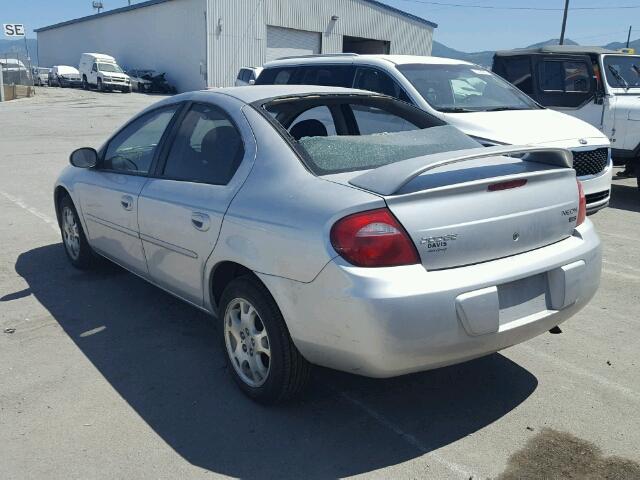 1B3ES56C73D132167 - 2003 DODGE NEON SXT SILVER photo 3