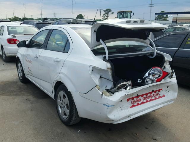 1G1JA5SH0D4213748 - 2013 CHEVROLET SONIC LS 白色 照片 3