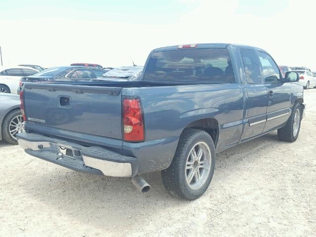 1GCEC19V87Z166256 - 2007 CHEVROLET SILVERADO BLUE photo 4