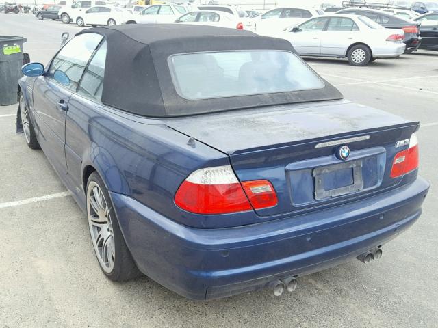 WBSBR93484PK06576 - 2004 BMW M3 BLUE photo 3