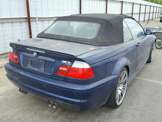 WBSBR93484PK06576 - 2004 BMW M3 BLUE photo 4