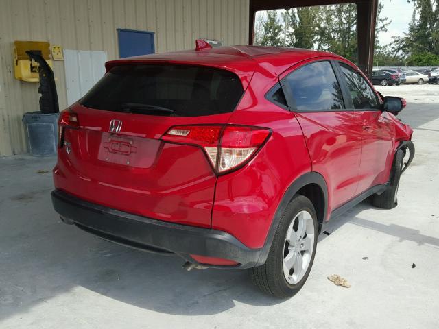 3CZRU5H56GM721210 - 2016 HONDA HR-V EX RED photo 4