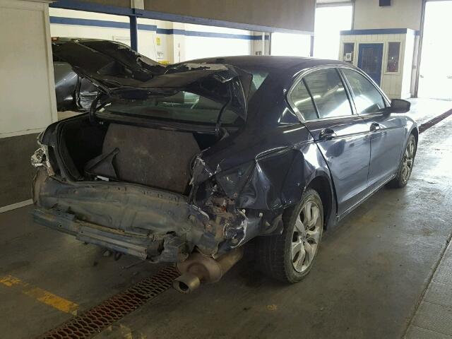 1HGCP26838A040436 - 2008 HONDA ACCORD EXL BLUE photo 4