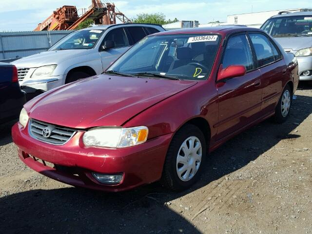 2T1BR12E52C577323 - 2002 TOYOTA COROLLA MAROON photo 2