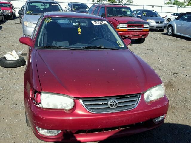 2T1BR12E52C577323 - 2002 TOYOTA COROLLA MAROON photo 9