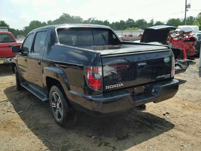 5FPYK1F70EB003150 - 2014 HONDA RIDGELINE BLACK photo 3