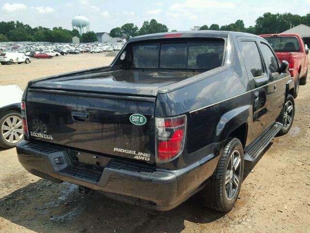 5FPYK1F70EB003150 - 2014 HONDA RIDGELINE BLACK photo 4