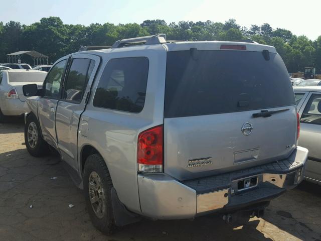 5N1AA08B14N741298 - 2004 NISSAN ARMADA SE SILVER photo 3