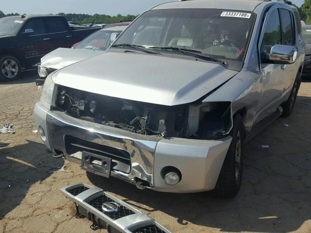 5N1AA08B14N741298 - 2004 NISSAN ARMADA SE SILVER photo 9