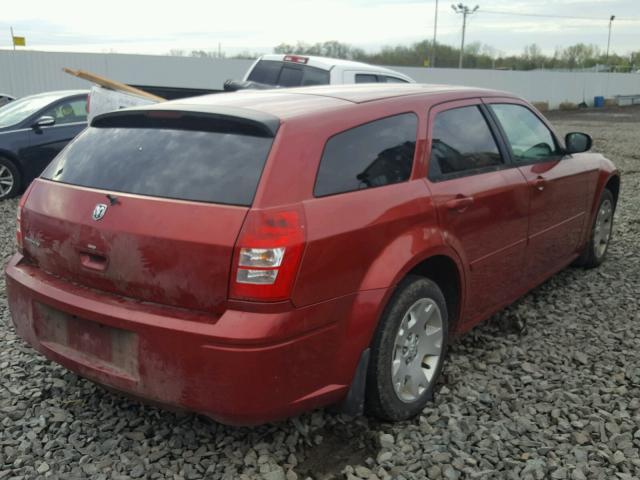 2D4FV48T65H536197 - 2005 DODGE MAGNUM SE RED photo 4