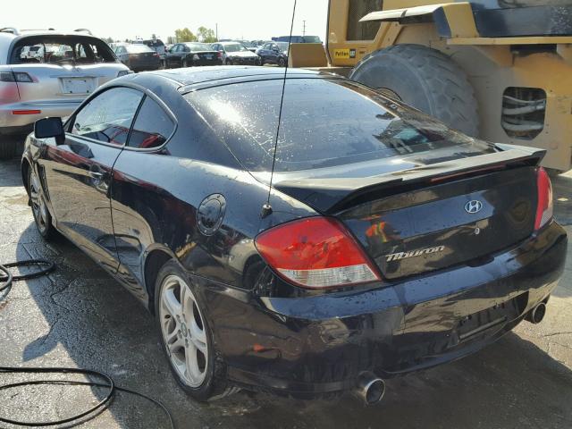 KMHHM65DX6U214223 - 2006 HYUNDAI TIBURON GS BLACK photo 3