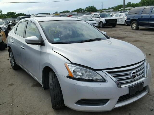 3N1AB7AP5FY368596 - 2015 NISSAN SENTRA SILVER photo 1