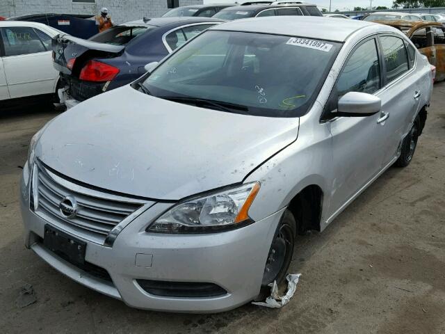 3N1AB7AP5FY368596 - 2015 NISSAN SENTRA SILVER photo 2