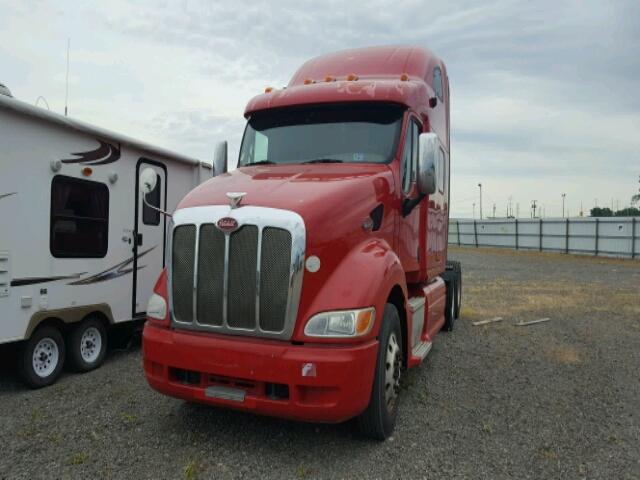 1XP7D49X09D784419 - 2009 PETERBILT CONVENTION RED photo 2