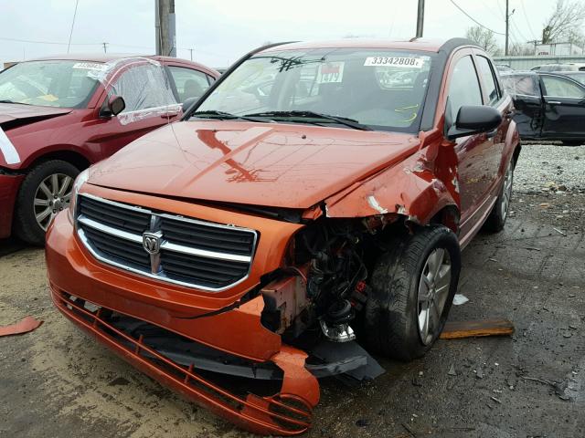 1B3HB48B67D559647 - 2007 DODGE CALIBER SX ORANGE photo 2